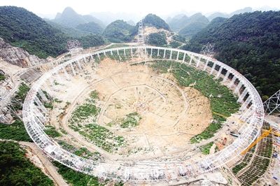 原标题:世界最大口径射电天文望远镜装上第一