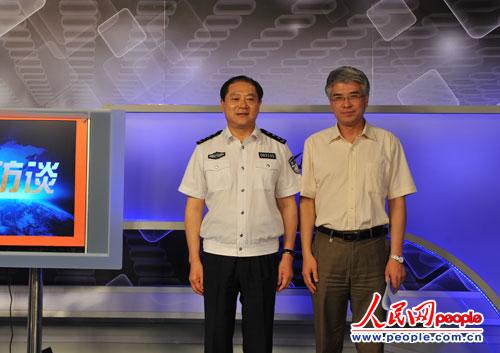 7月18日，公安部监所管理局局长赵春光做客人民网。（摄影 翁奇羽）