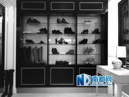 欧式鞋柜cad剖面