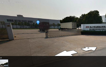 图为中荣金属制品有限公司门前街景,照片摄于2012年.