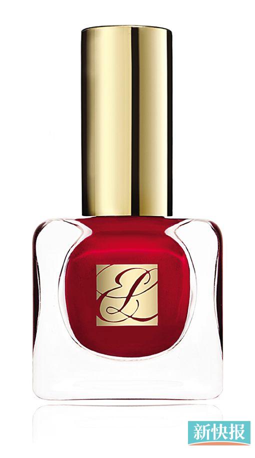 雅诗兰黛花漾指甲油,有很浓郁很正点的大红色。
