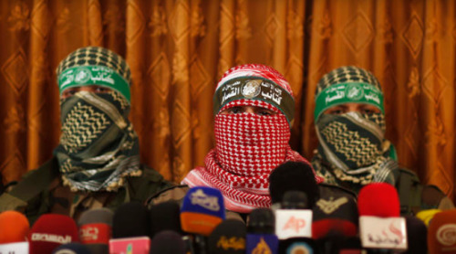 资料图：哈马斯武装分支卡萨姆军团。