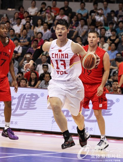 姚基金篮球慈善赛 王哲林18分中国首胜美国明