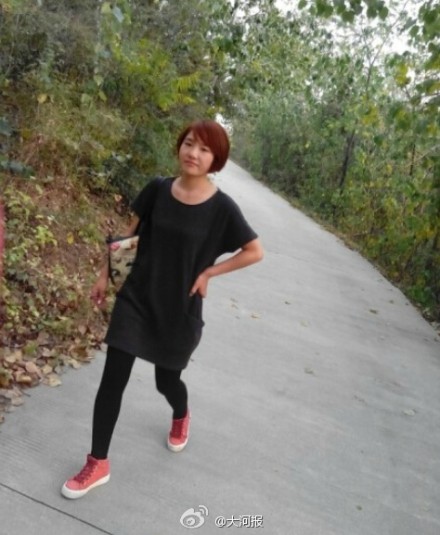 图为失联的女大学生张琳琳