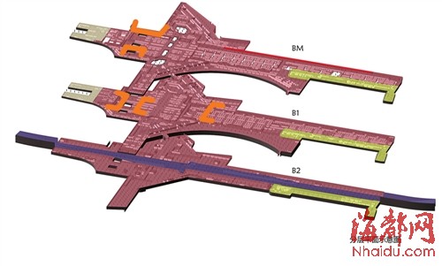 地下三层的剖面图