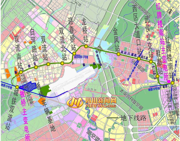 成都地铁3号线南北延线拟设19站 或将连通城铁双流新都站