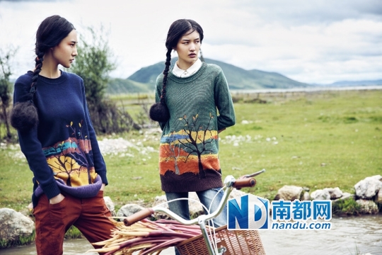90后留法独立设计师文昊天为茵曼双十一“慢活良品”系列设计的“情人树”单品。