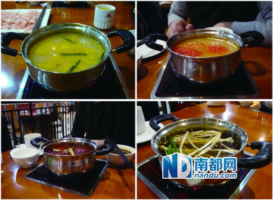 火锅汤底鲜美少泡沫，由十多种调料制成。