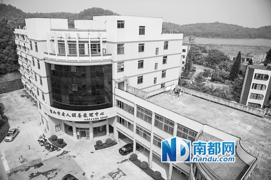 台山市人民医院石花老人颐养护理中心俯瞰图。