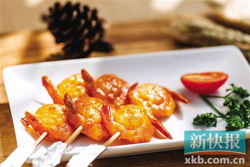 ▲韩式旋风虾串