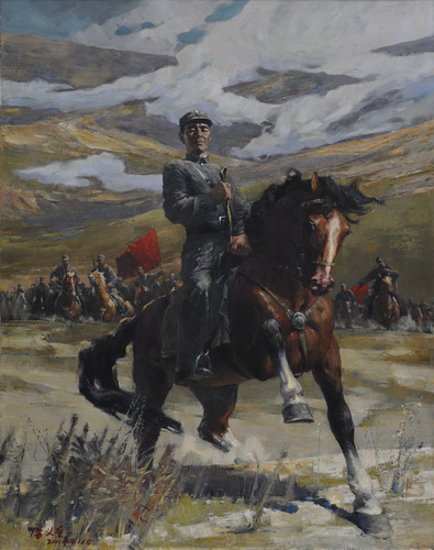 邓宝珊将军油画潘义奎