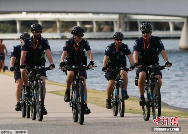 G20峰会开幕在即 澳洲警察骑车加强巡逻|骑车