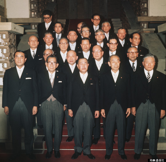 1972年12月23日 第二届田中内阁成员合影（图片来源：时事通信社）