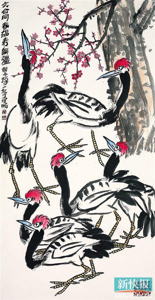 ■胡九蝉 六合同春·福寿无疆