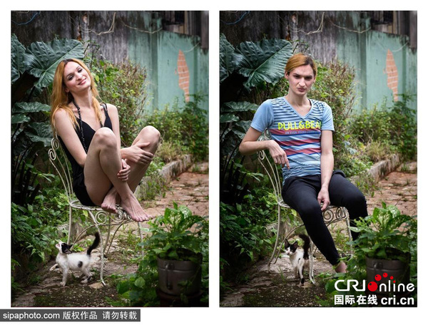 古巴摄影师Claudia Gonzalez拍摄了一组名为Reassign的照片，讲述12位变性人在变性前后的对比。图片来源：Sipa Photo