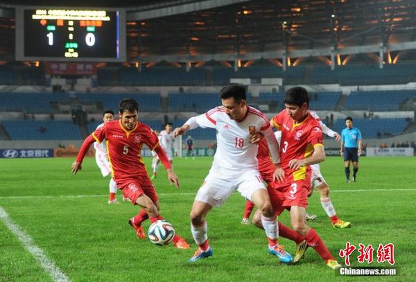 中国男足国家队4:0大胜吉尔吉斯斯坦队