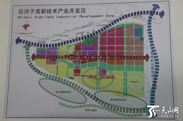 石河子国家高新区规划图。
