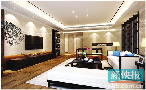 ■客厅的中式家具简化成现代线条