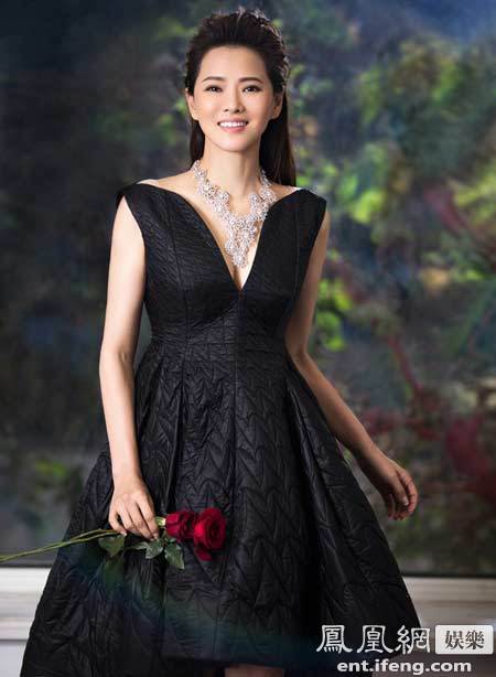 伊能静写真大秀事业线温婉性感显优雅