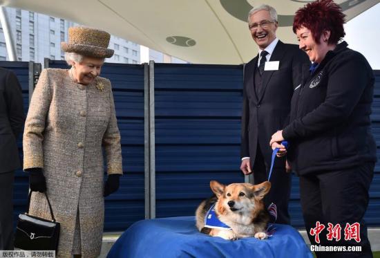 资料图：英国女王伊丽莎白二世。