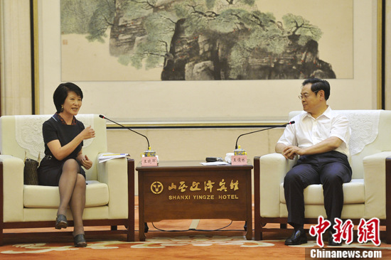 山西省委书记王儒林,省长李小鹏会见世界华文媒体采访
