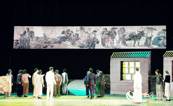 新中国成立后,《流民图》被找回,但只剩半卷,蒋兆和已无意将其补全,他将为和平而创作,画出老百姓的美好生活。(王军 摄)