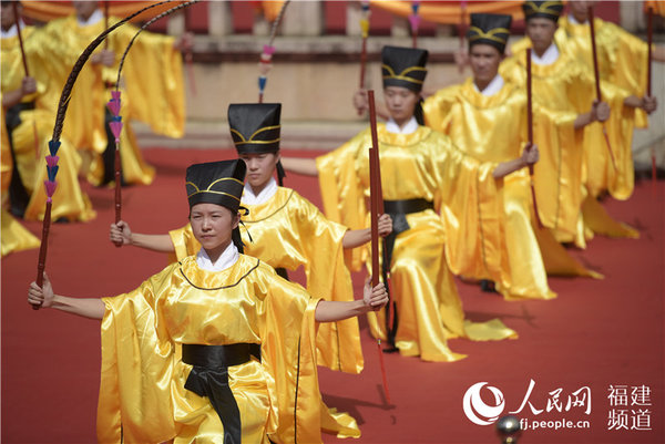 “同安释奠礼”祭孔大典现场。沈宇波 摄