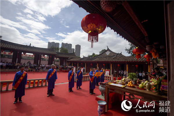 “同安释奠礼”祭孔大典现场。沈宇波 摄