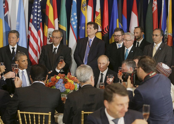 普京奥巴马联大闭门会谈近两小时 拟加强反恐合作(高清组图)