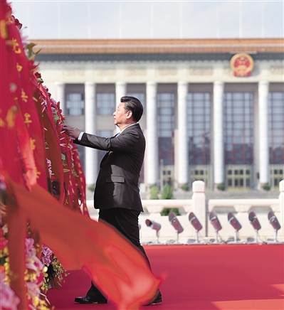  习近平 向人民英雄 敬献花篮 |中央书记处|老同志