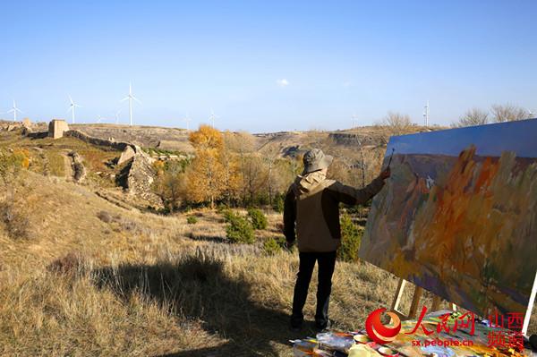 中央美院院长范迪安走进右玉（王涛 辛泰 摄）