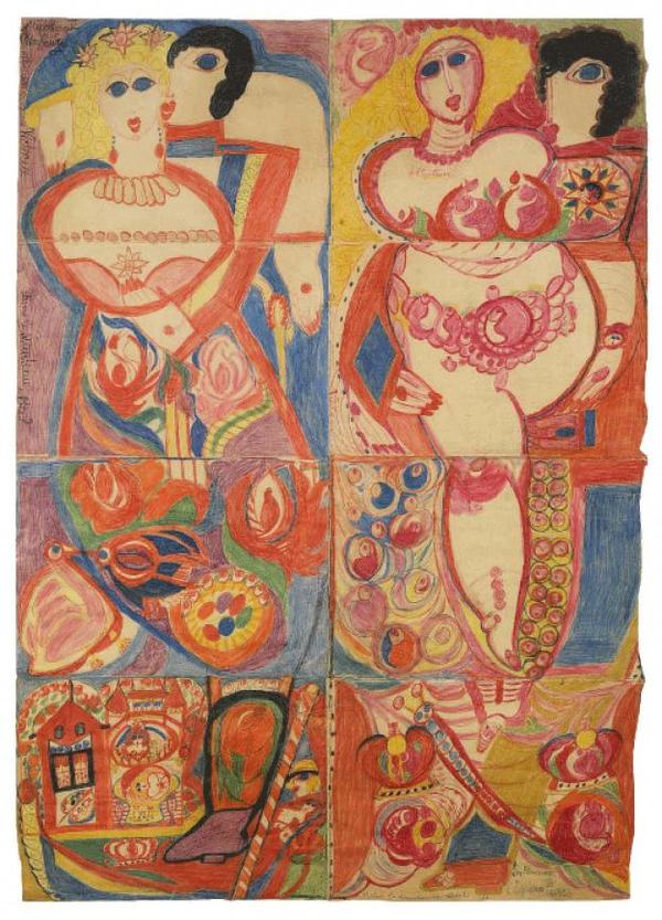 　　阿洛伊斯·科尔巴的作品中相拥的恋人是永恒的主题。