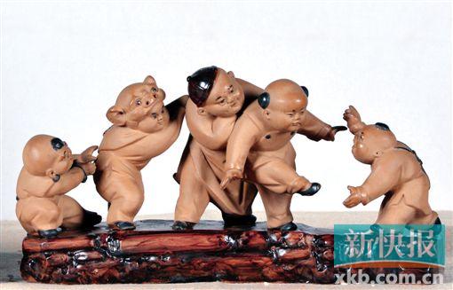 ■第六届广东省民间工艺精品展金奖作品 掠猴(陶瓷)