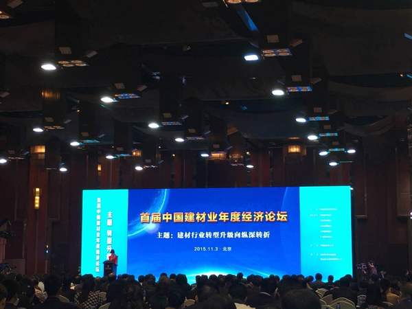 　　首届中国建材业年度经济论坛现场
