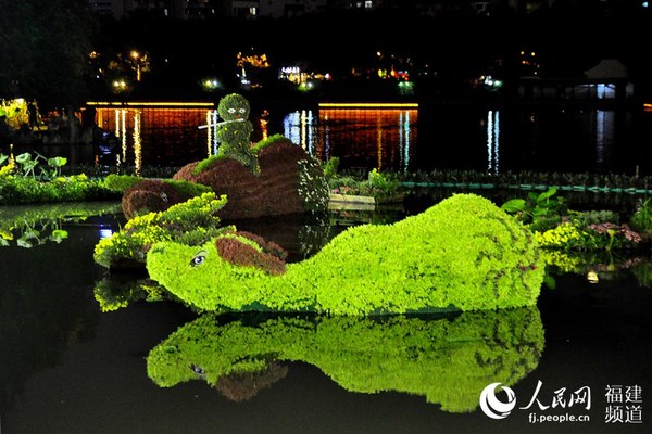 福州西湖波光菊影。 吴隆重 摄