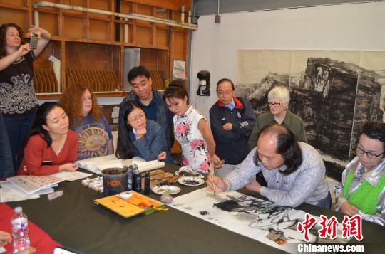 美国达拉斯首办中国书画研习营|研习|挥毫