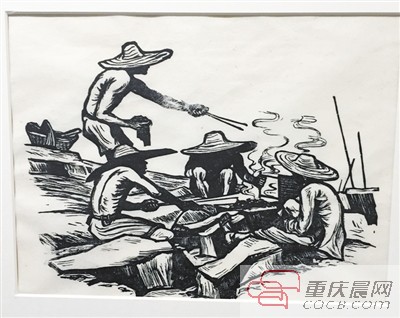 王琦在重庆所创作的版画.本报记者 李斌 摄