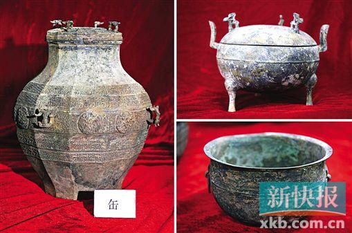 ■海昏侯墓出土的青铜器。新华社发