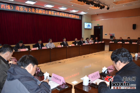 “一带一路”（西线）商业与文化金融综合服务示范基地项目座谈研讨会现场