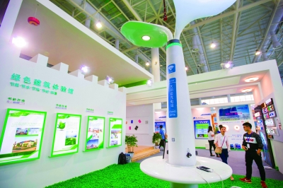 人居展上的绿色建筑体验馆。 施辰静 摄