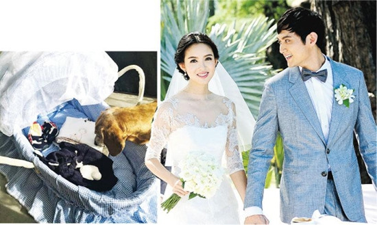 张梓琳晒宝宝篮宣布怀孕 曾坦言想生男孩(图)|