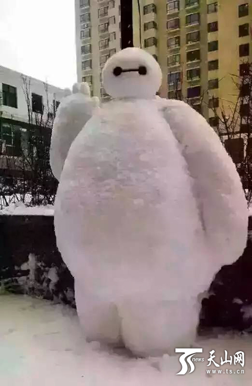 雪人大白。图片由网友提供