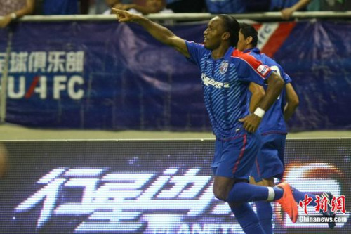 资料图：德罗巴效力于上海申花期间。图片来源：Osport全体育图片社