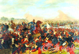 　　普法之战油画(资料图片)