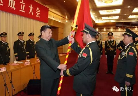 习近平将军旗授予北部战区
