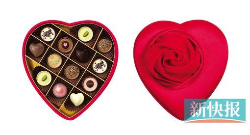 GODIVA 浪漫心形巧克力礼盒    红色缎面的心形礼盒配以精致的丝带红玫瑰,十分抢眼,内里的巧克力也紧扣示爱的心情,造型别致又美好。