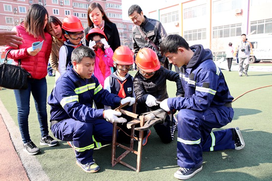 活动现场。朝阳区民防局供