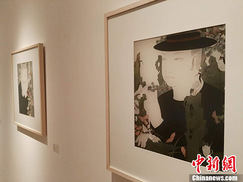 崔君、莫頔、狄青个展开幕现场，图为狄青作品。宋宇晟 摄