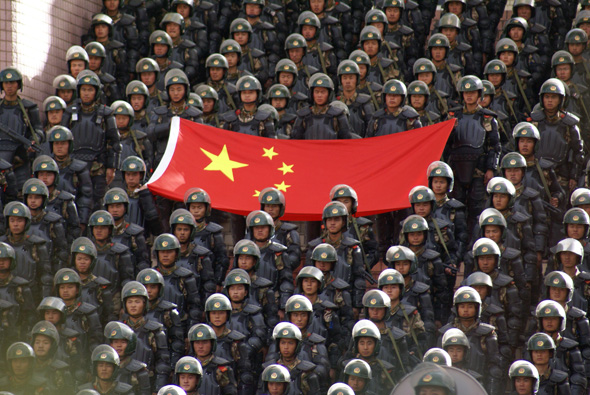 　　庄严宣誓。 图片来源：人民武警报