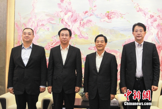夏海钧与招商局集团董事长李建红、总经理李晓鹏合影-多家龙头金融